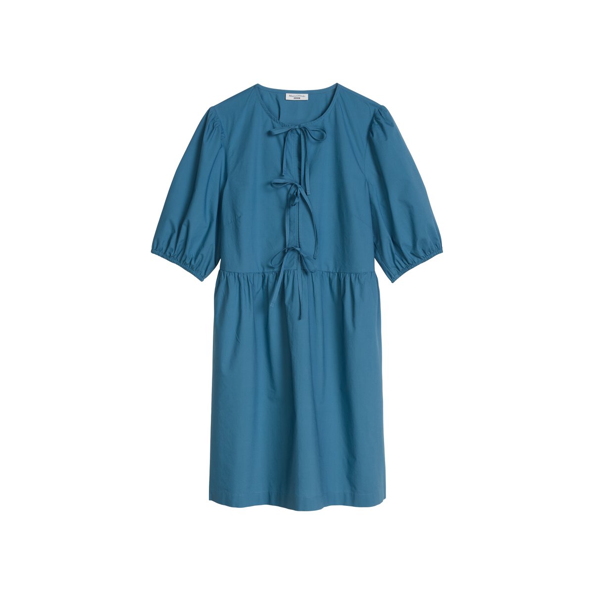 Robe regular en popeline de coton bleu, MARC O’POLO DENIM