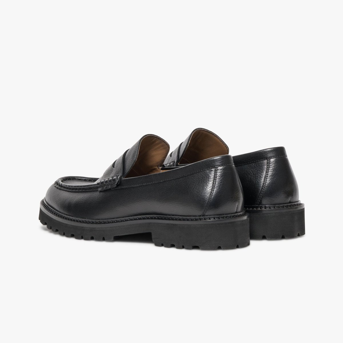 Mocassin en cuir GIANNI noir, BOCAGE