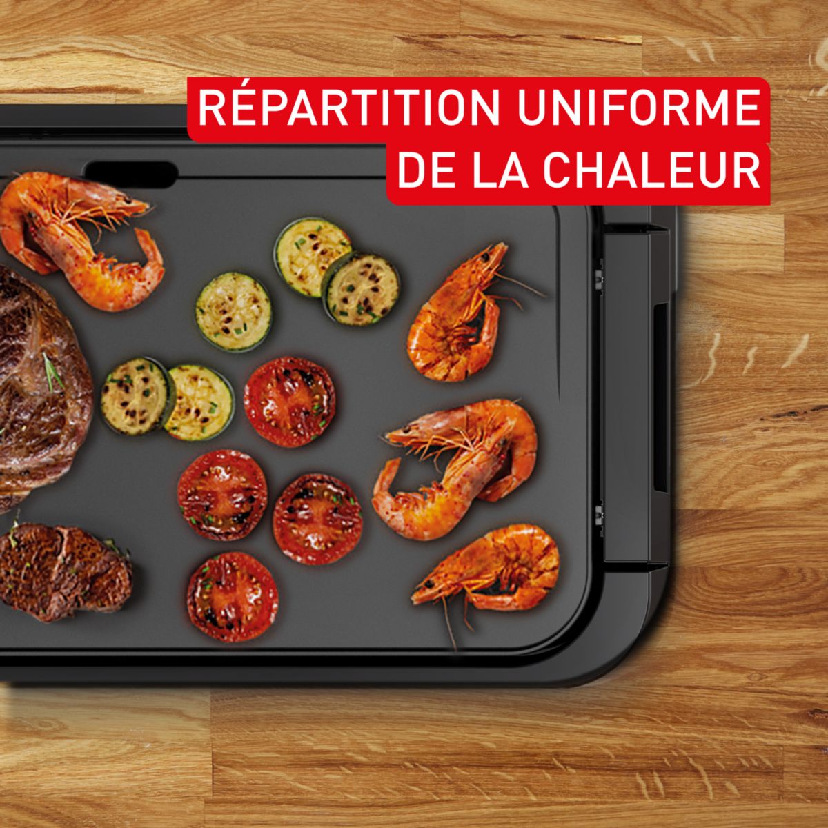 Plancha électrique Giant modulo plaque ammovible CB632DF0 couleur unique, TEFAL