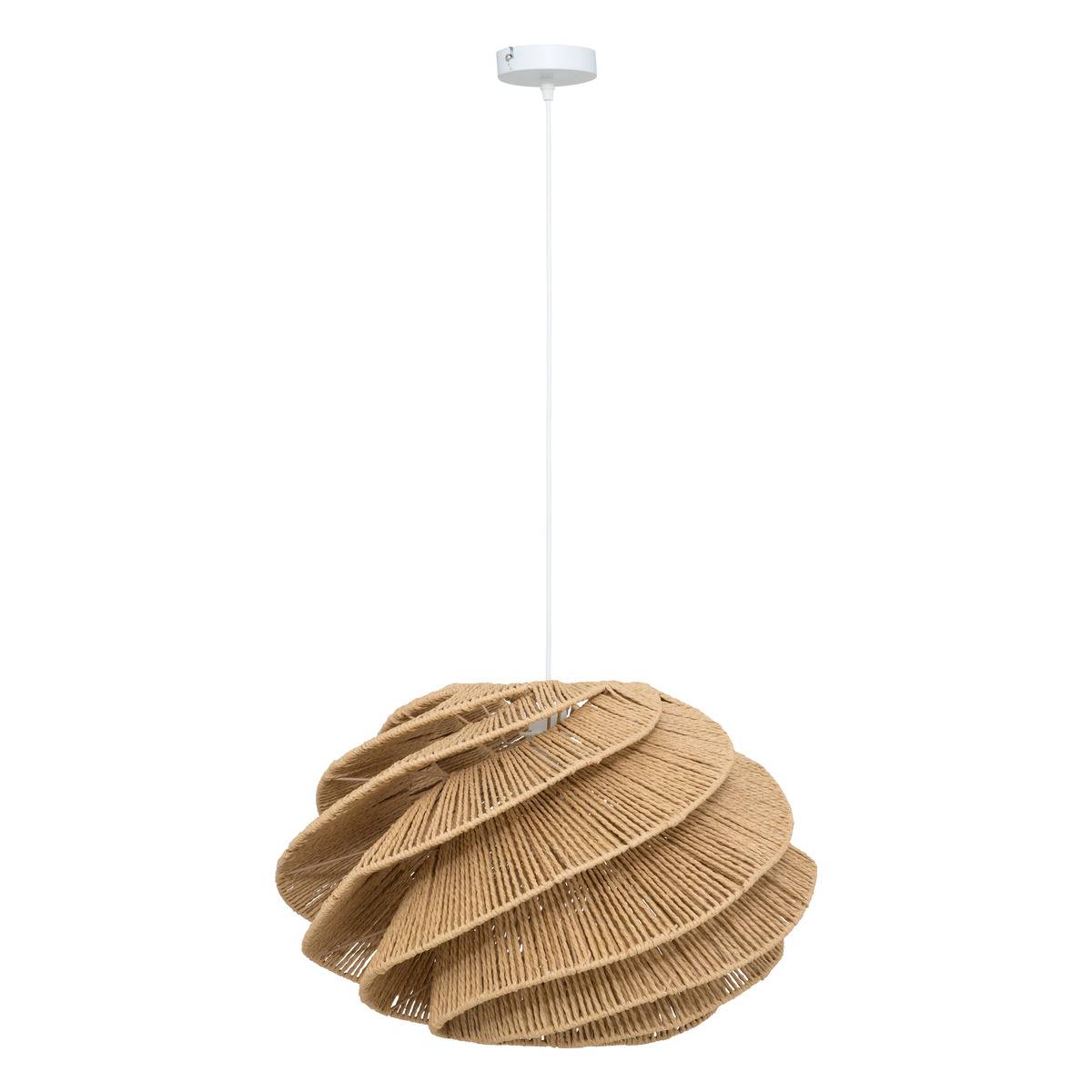 Suspension corde tressée OZAN beige, ATMOSPHERA