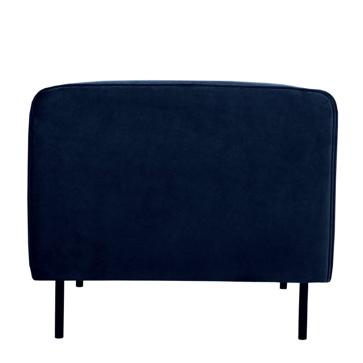 Fauteuil en velours pieds droits en métal- WINSEN bleu marine, DRAWER