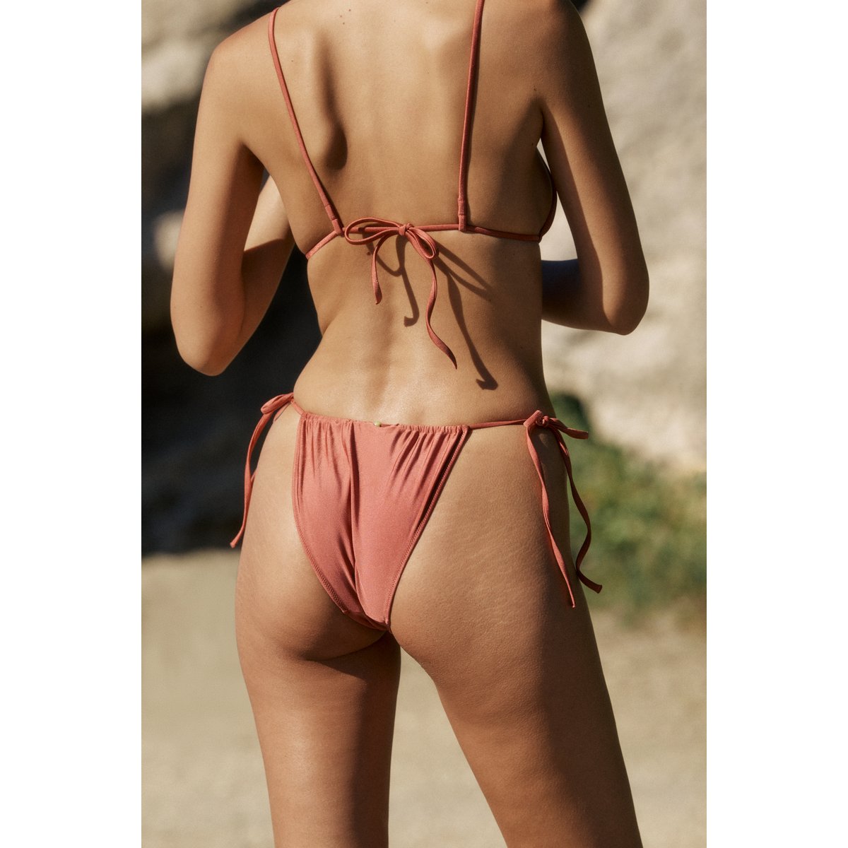 Bas de maillot de bain bikini à nouer AMBER KISS blush, ETAM