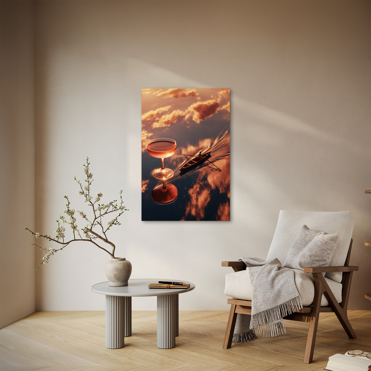 Tableau Sur Toile Nuages Poétiques ILLUSION tableaux sur toile-rose, CEANOTHE