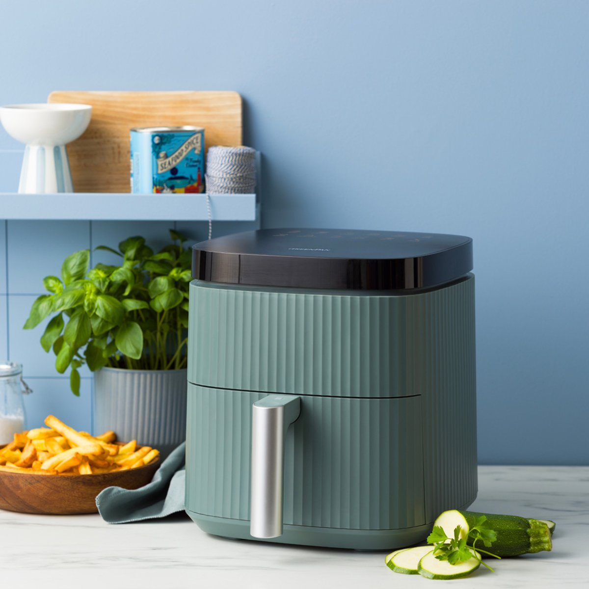 Bistro Silhouette XL AirFryer Smokey Blue 5L bleu, GREENPAN