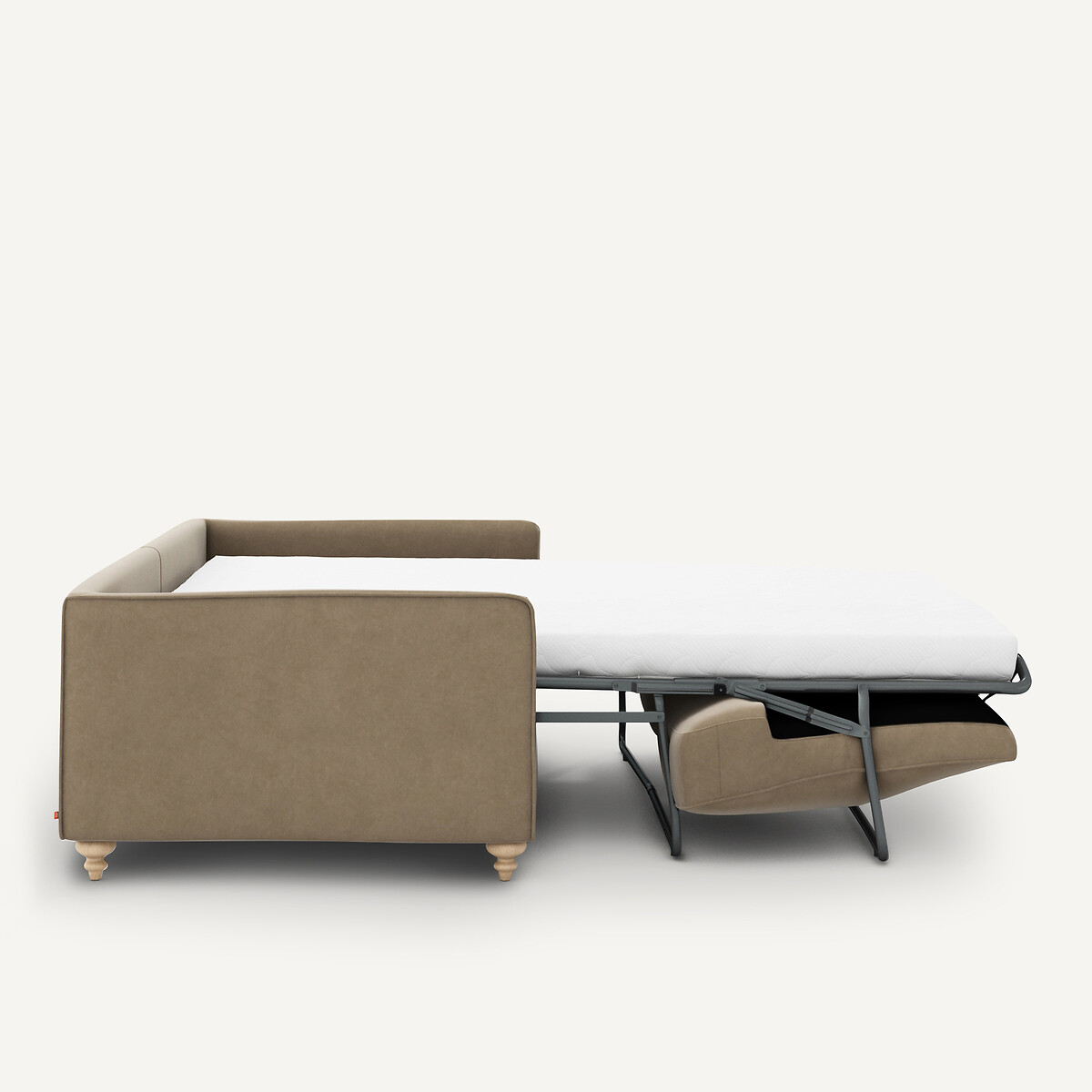 Omvormbare 3-zits fluwelen zetel, Lazare beige cendré, AM.PM