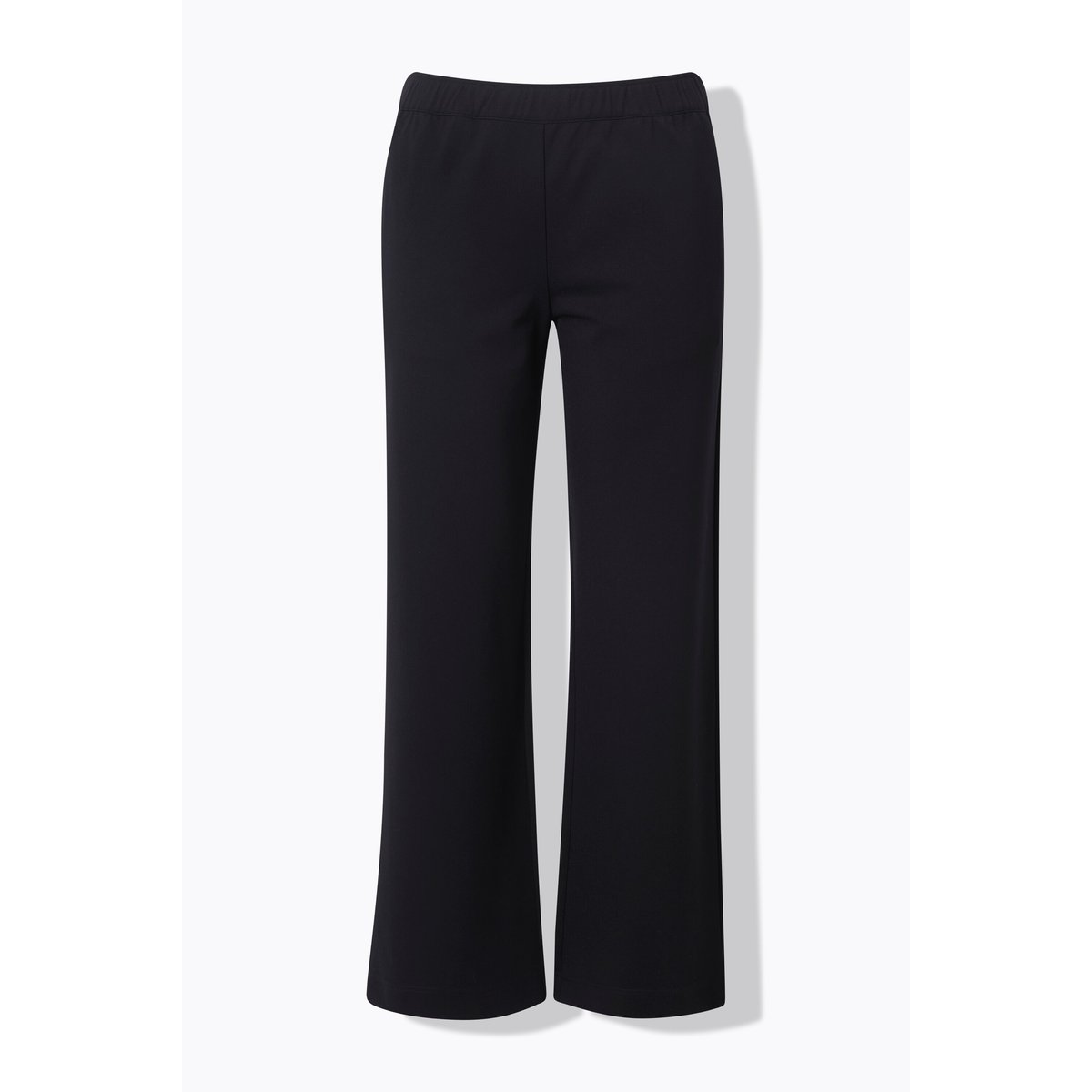 Pantalon droit et large à ceinture élastique noir, ULLA POPKEN
