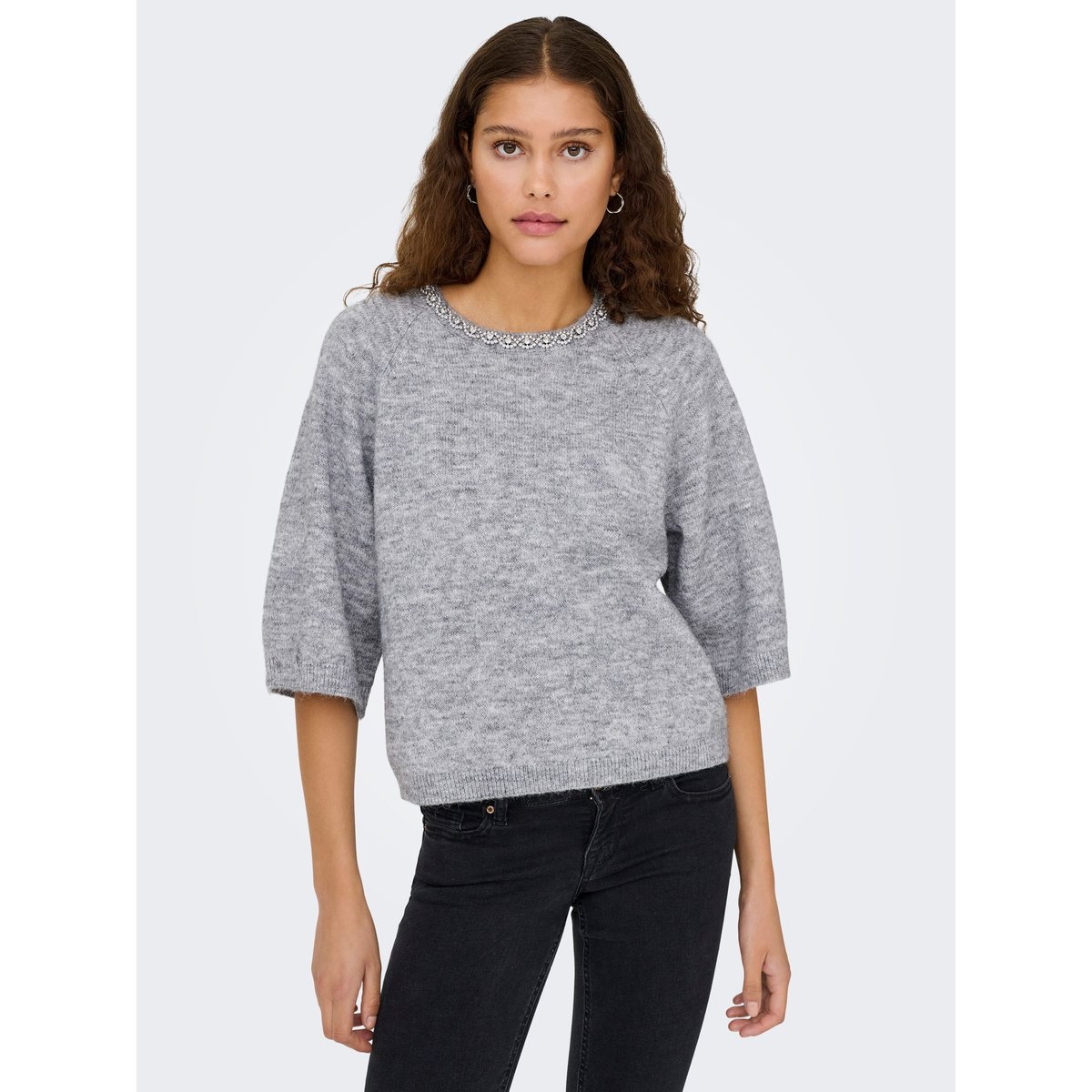 Pull En Maille medium grey melange, JDY