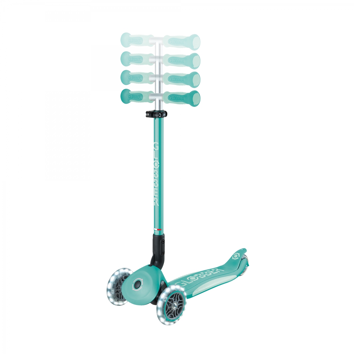 Trottinette évolutive GO-UP DELUXE LIGHTS vert menthe, GLOBBER