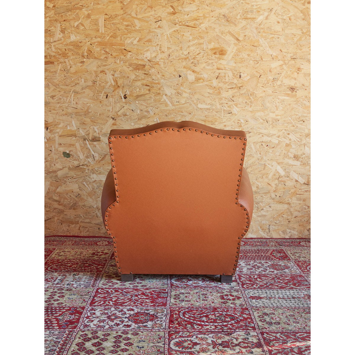 Paire de fauteuils club en cuir Ernest N°963 - Bon état marron, DEBONGOUT