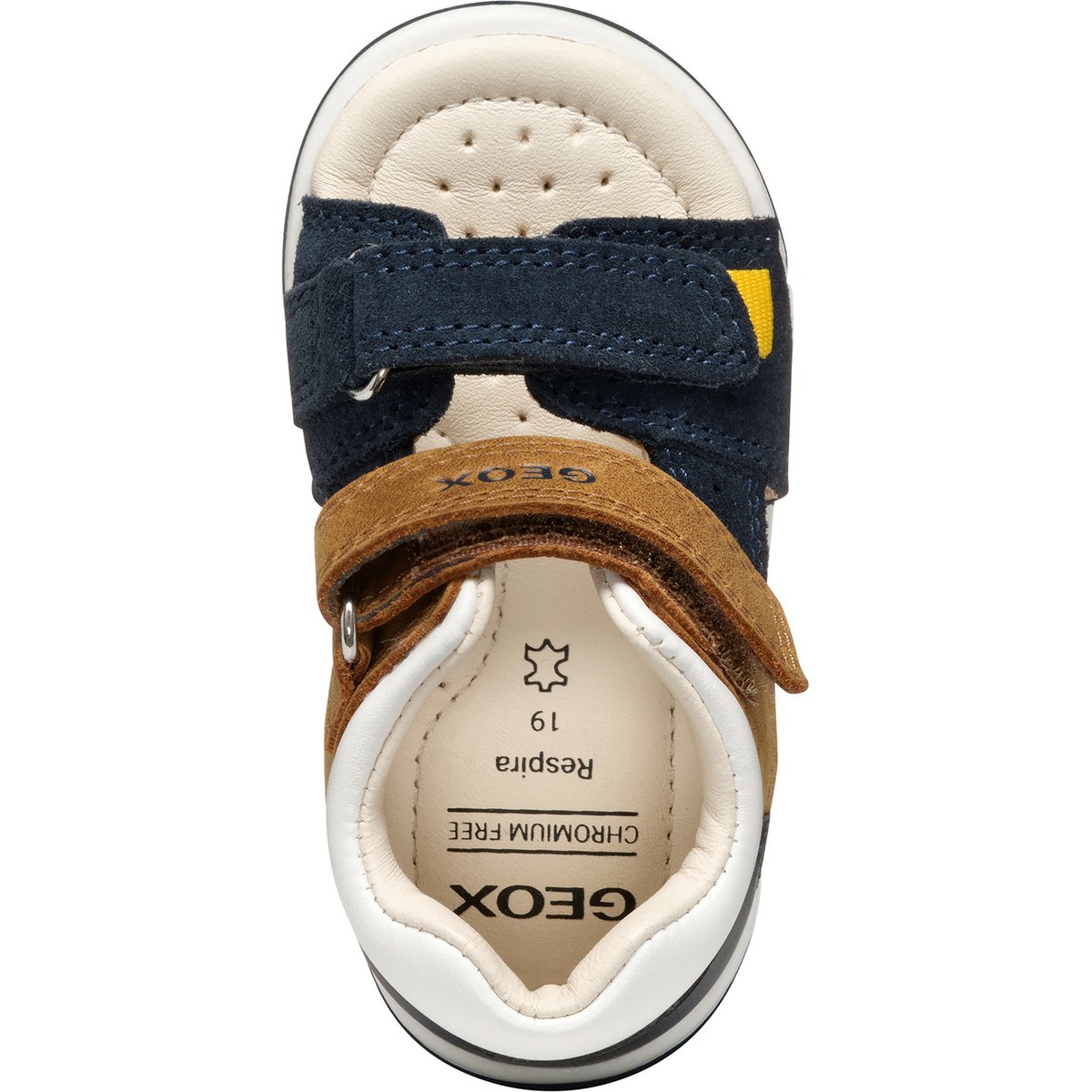 Sandales B SANDAL ZAPITO bleu marine/caramel, GEOX
