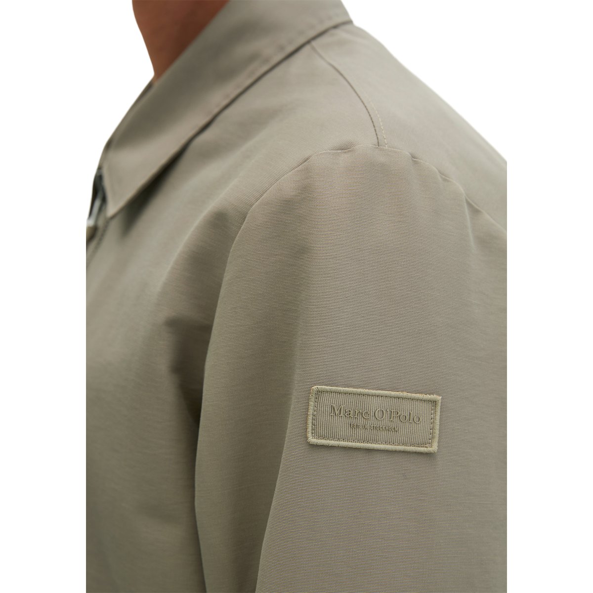 Veste zippée Travel Collection en toile de coton bio hydrofuge beige, MARC O'POLO