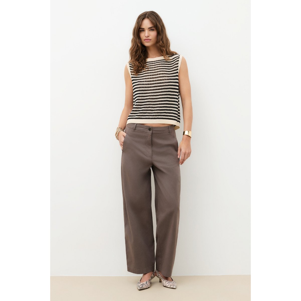 Pull droit col rond PULL MPAQUITA creme, CAROLL