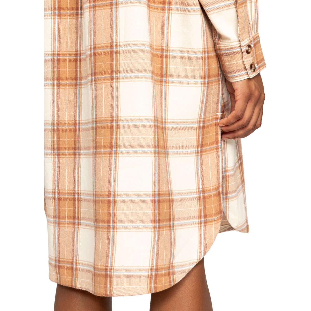 Robe chemise AQUA WAVES. beige parchement paradise plaid, ROXY