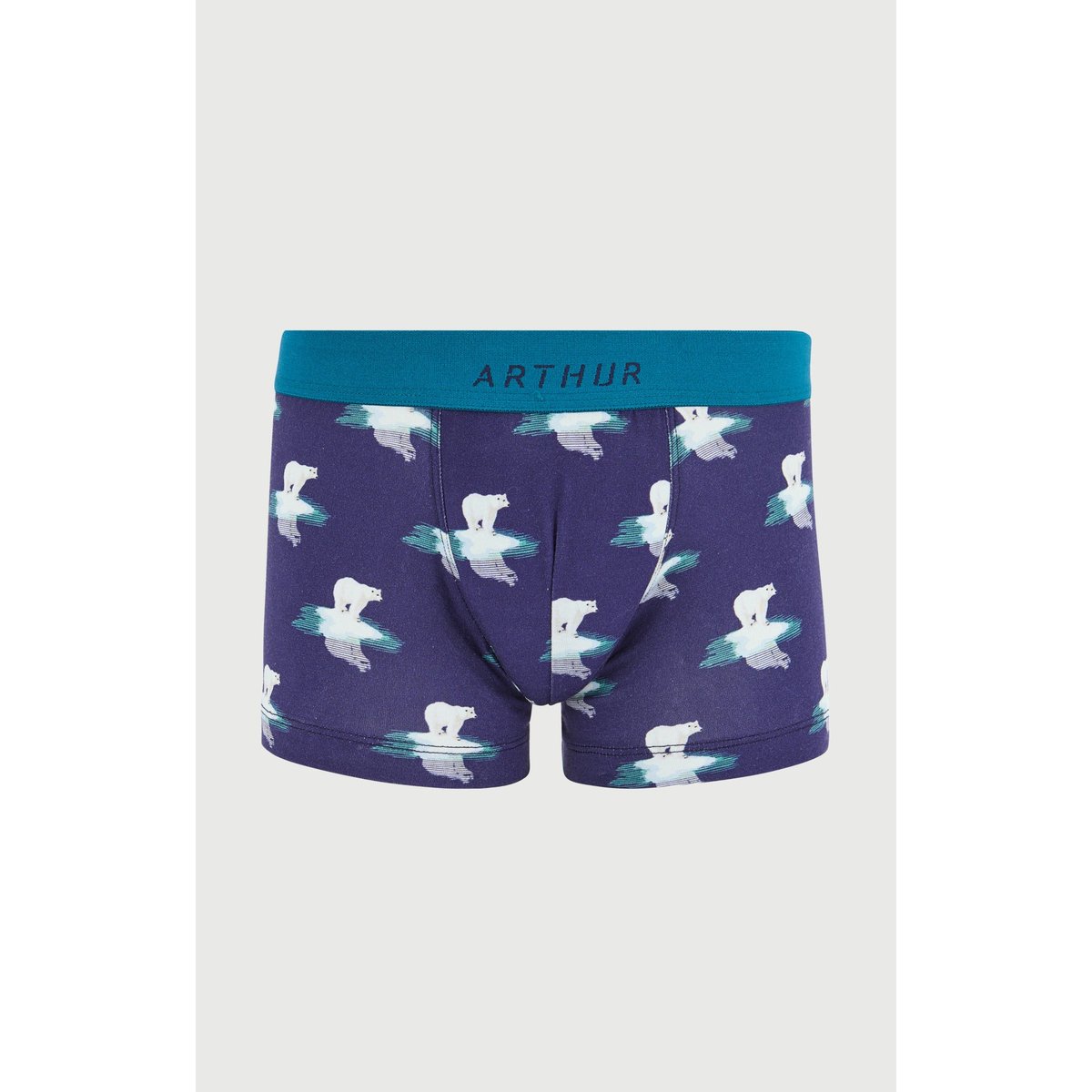 Boxer enfant en jersey de coton imprimé Pôle position marine, ARTHUR