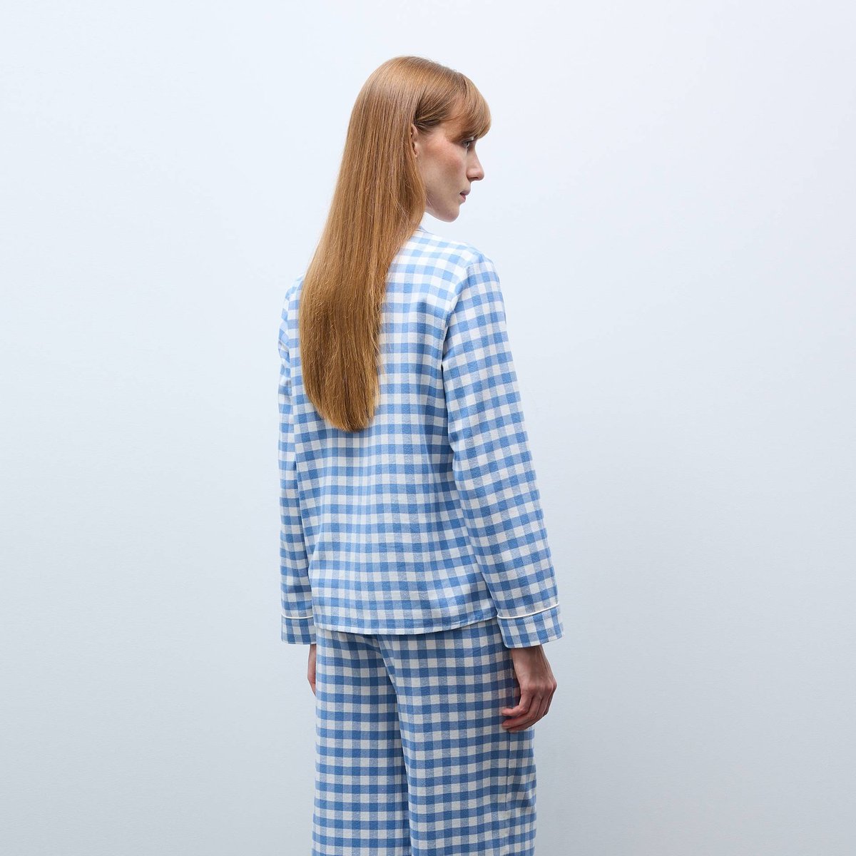 Pyjama à carreaux en coton gratté bio GOTS finistere, MONOPRIX