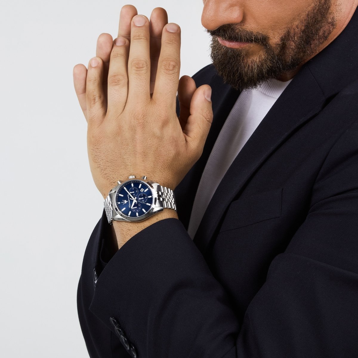 Montre Analogique ATTRAZIONE argenté bleu foncé argenté, MASERATI