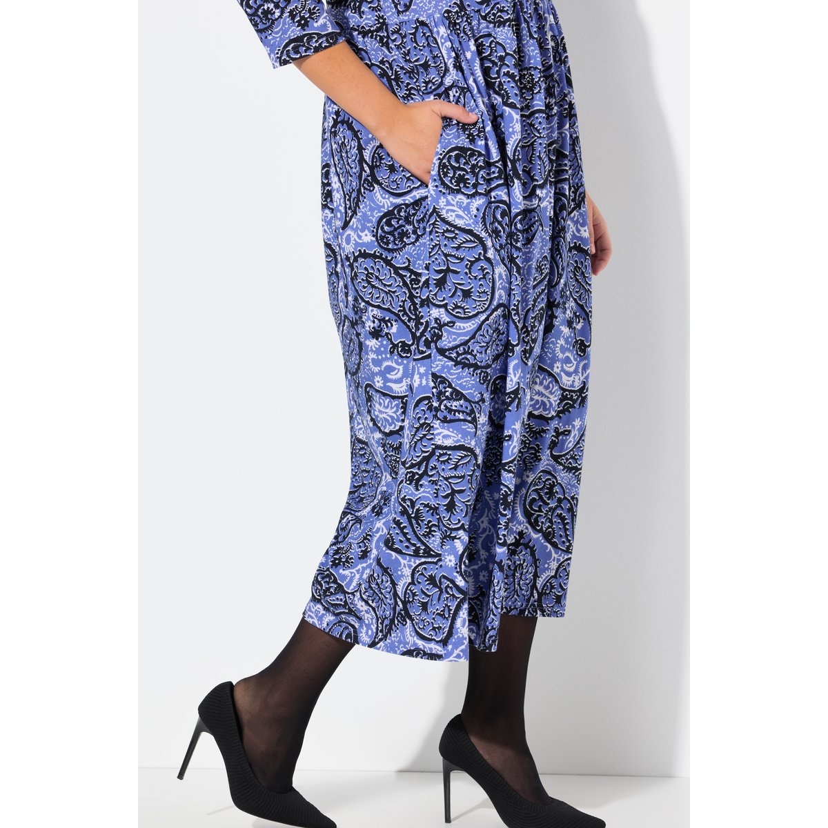 Robe, Motif Paisley, Coupe A-Ligne marine, ULLA POPKEN