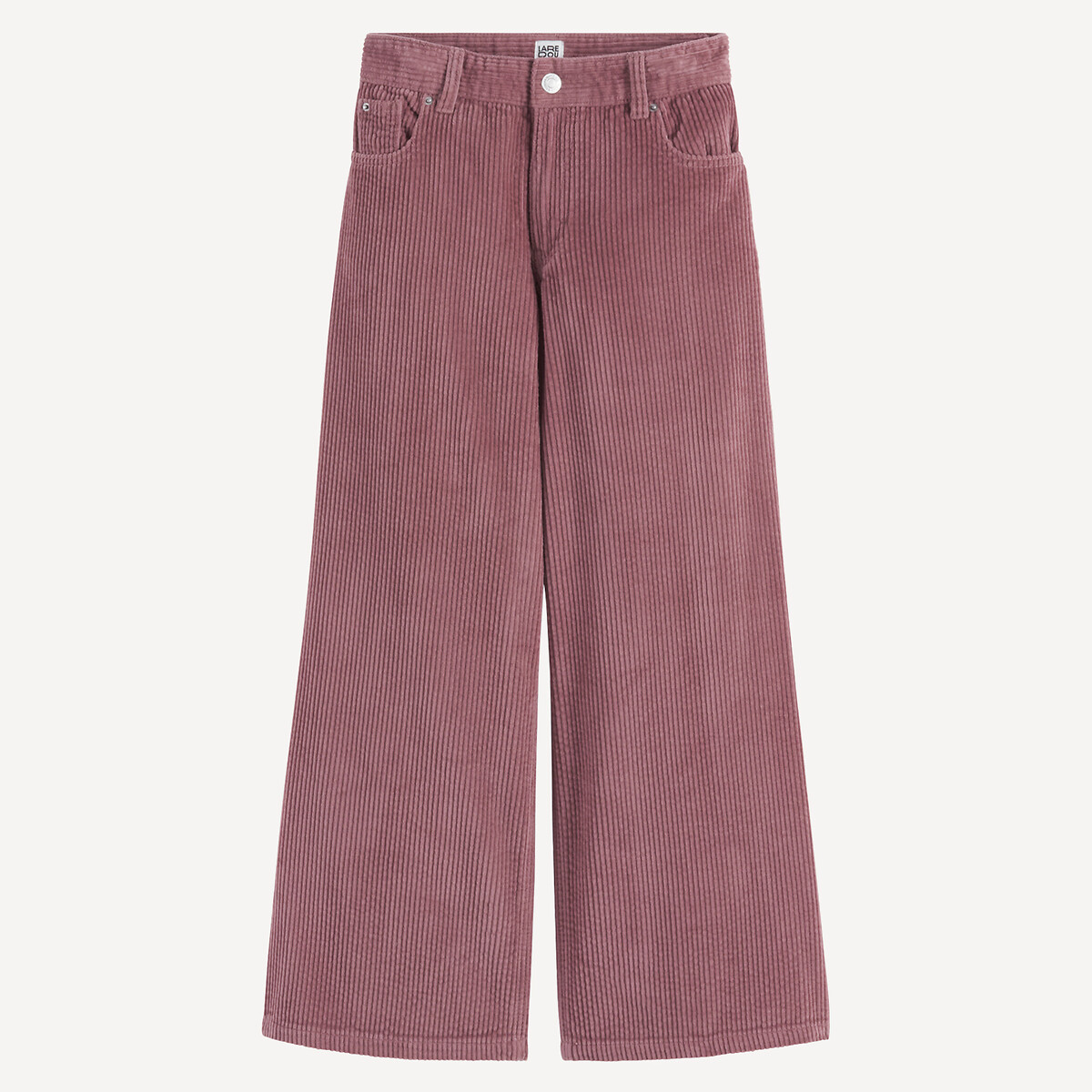 Pantalon large en velours côtelé rose, LA REDOUTE COLLECTIONS