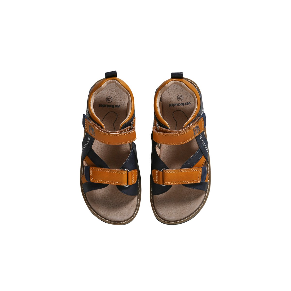 Sandales ouvertes collection maternelle marine, VERTBAUDET
