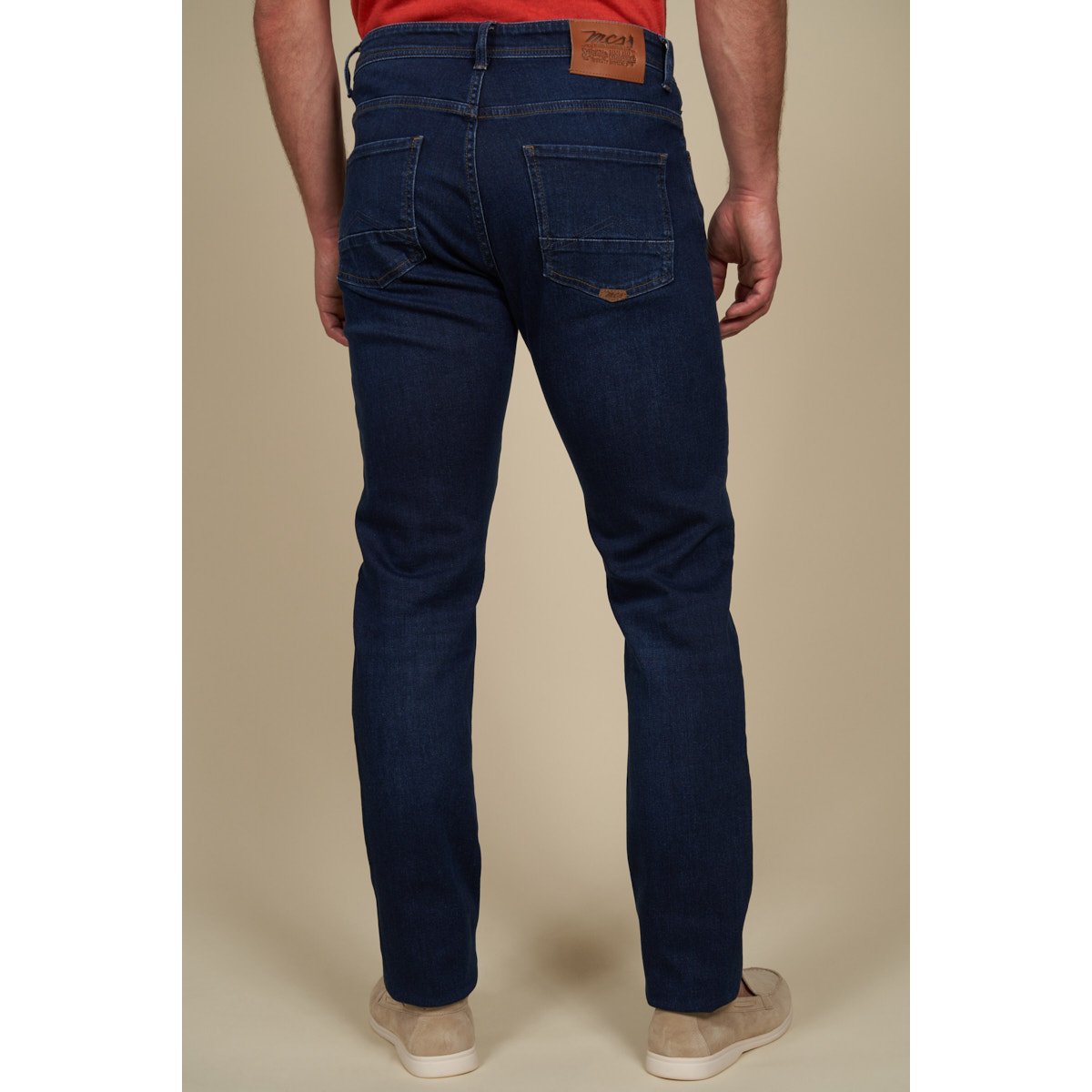 Jean regular tapered fin stretch bleu jean, MCS