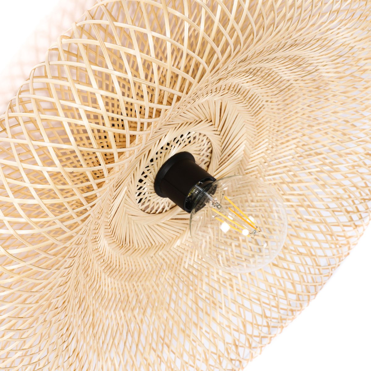 Plafonnier en bambou, SIBU beige, INSPIRE