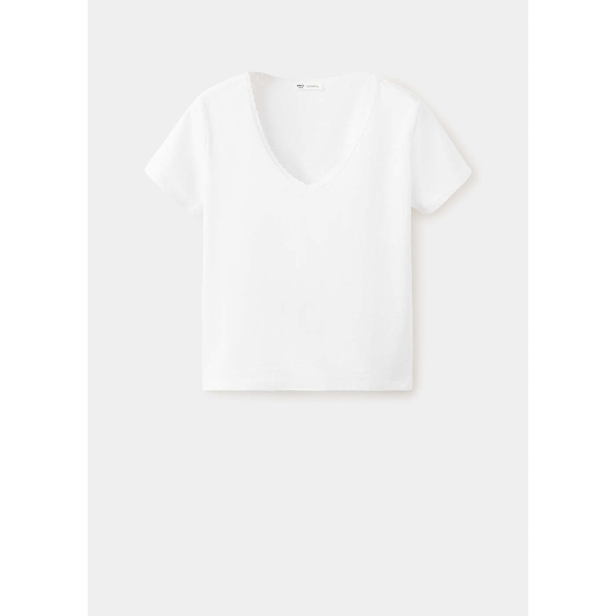 T-shirt 100 % coton blanc cassé, MANGO TEEN