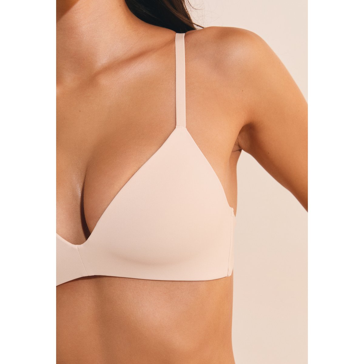 Soutien-gorge coques fines sans armatures en microfibre PURE FIT lin, ETAM