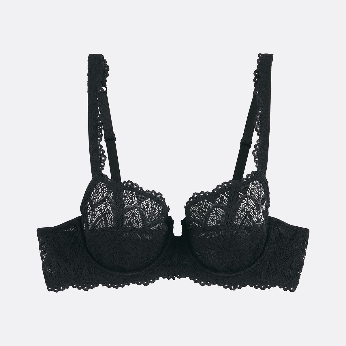 Lison Lace Full Cup Bra black, LA REDOUTE COLLECTIONS