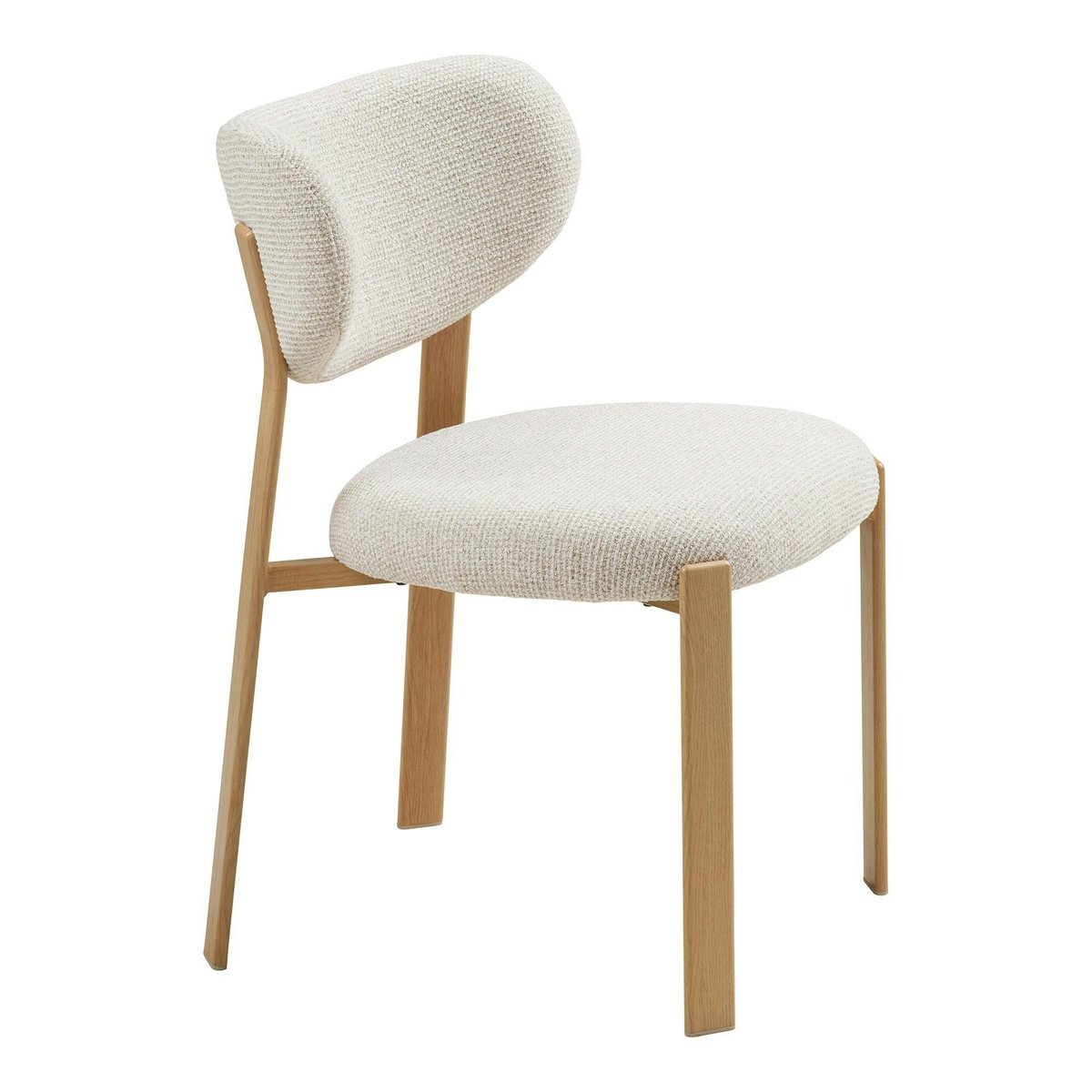 Chaise bois et tissu sable (lot de 2) AMSTERDAM ecru, PIER IMPORT