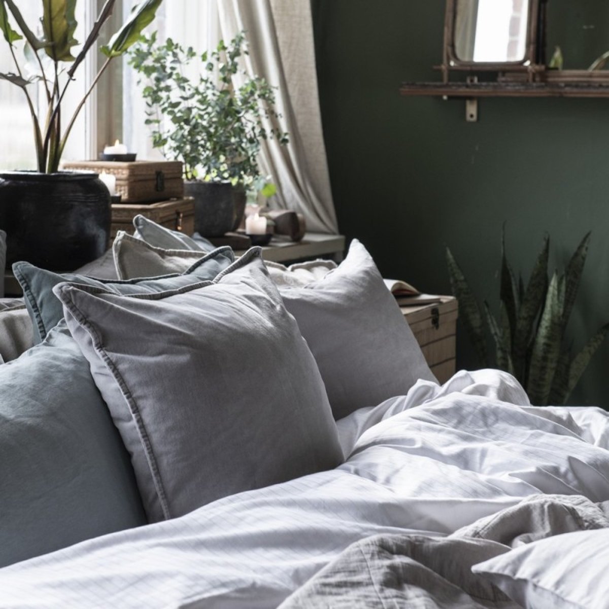 Housse de coussin lin gris perle, IB LAURSEN