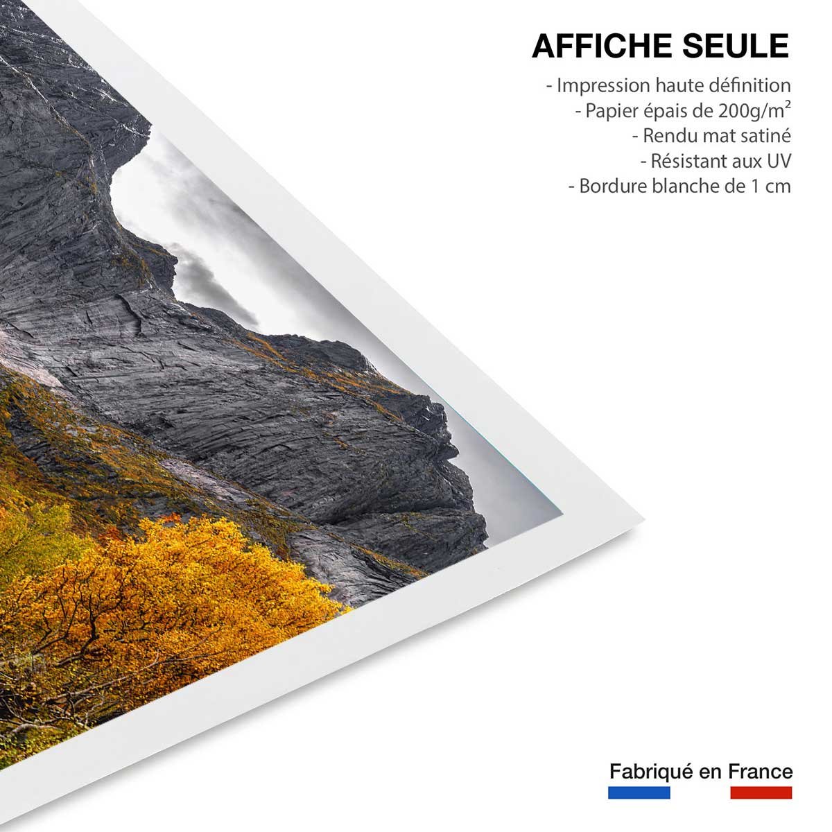 Affiche Lofoten, Face au mur affiche seule, HEXOA