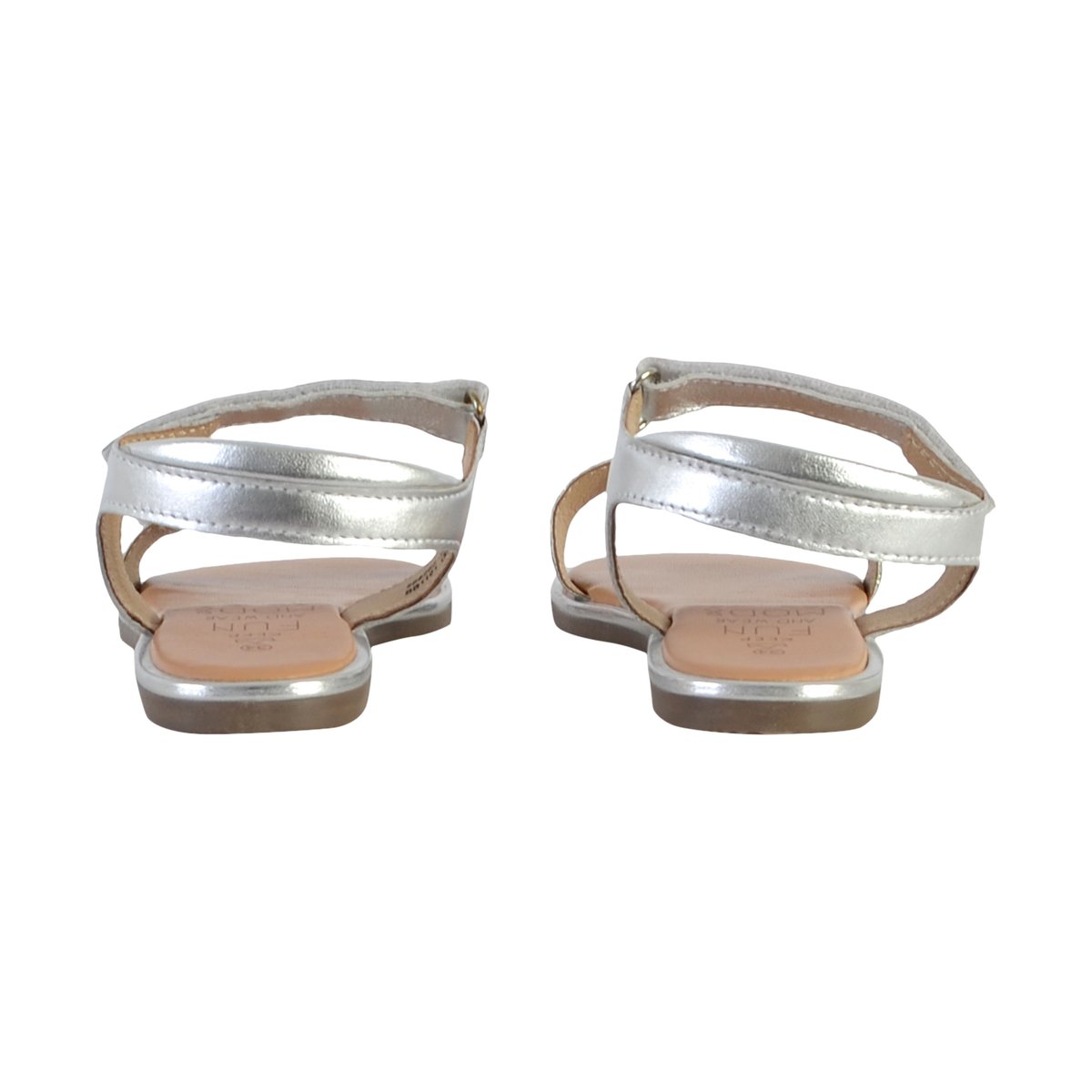 Sandale Plate Cuir Paganisa argent multi, MOD8