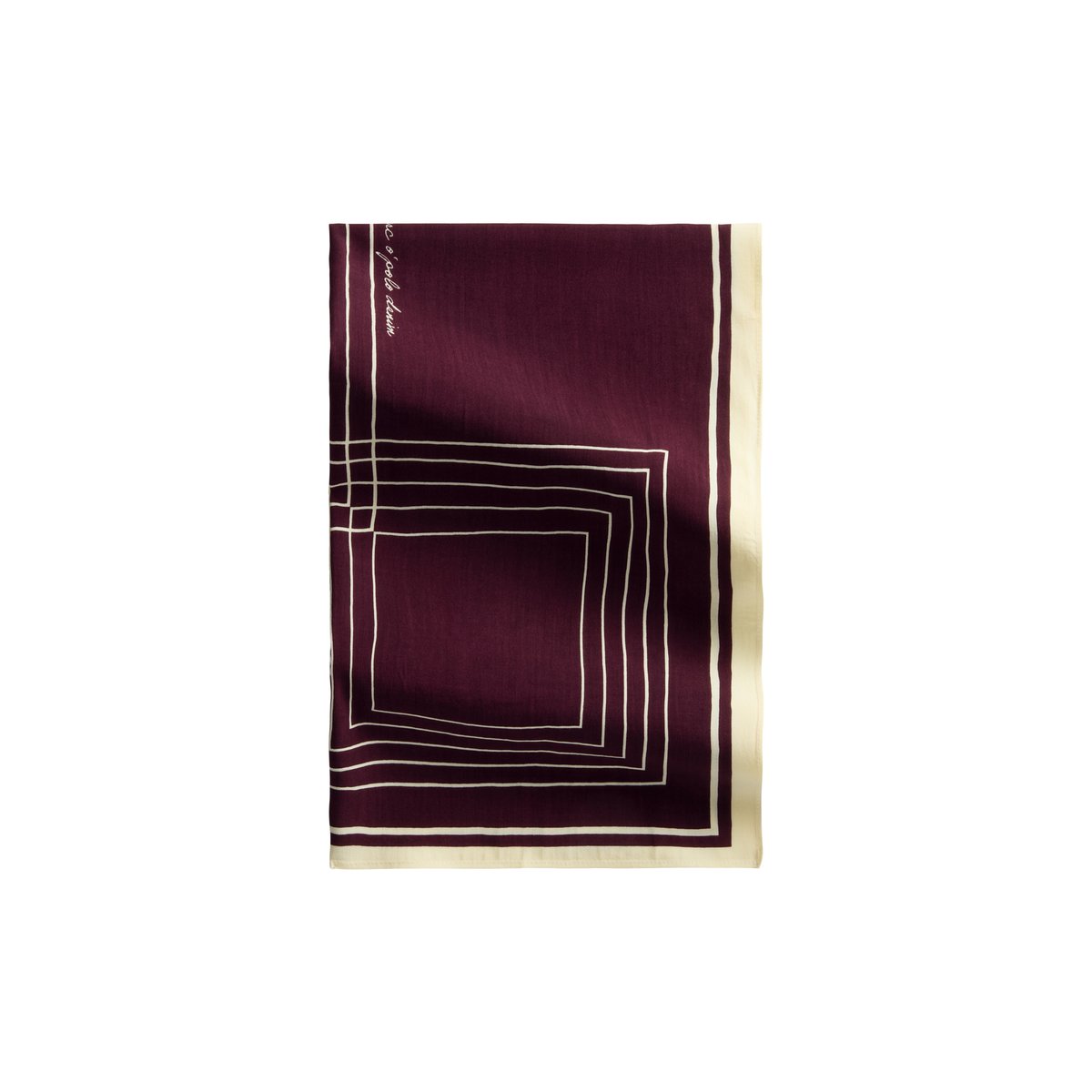 Toile carrée en viscose imprimée rouge foncé, MARC O’POLO DENIM