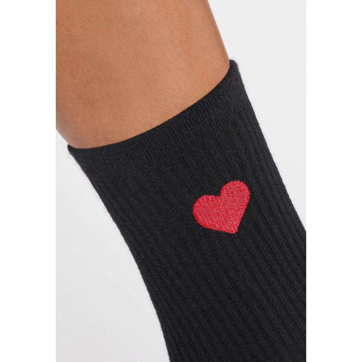 Chaussettes effet côtelé LUNE noir, ETAM