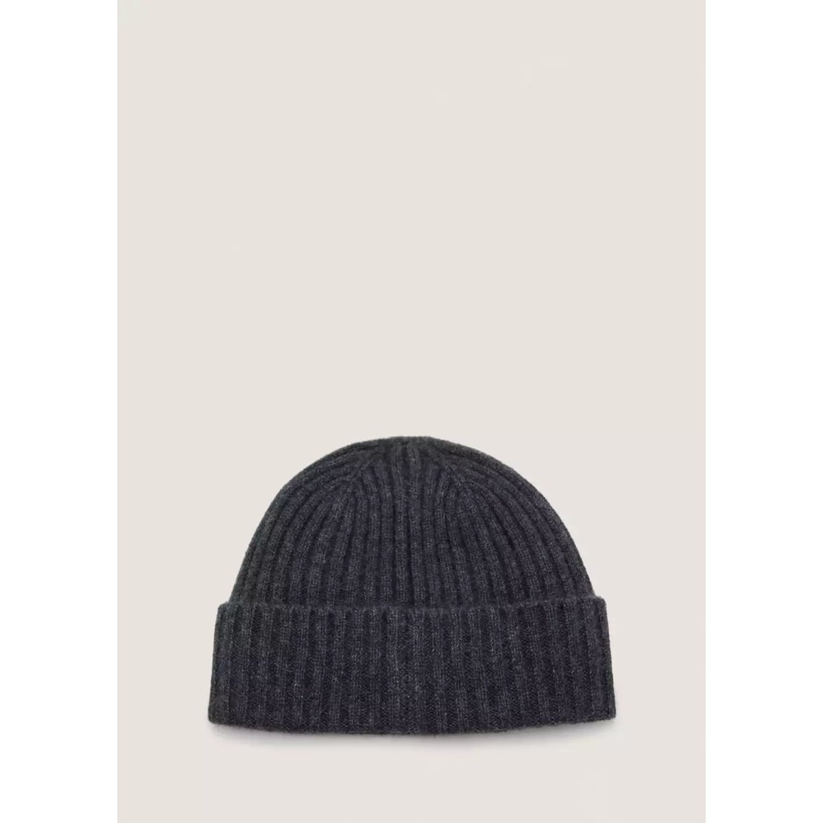 Bonnet 100 % cachemire côtelé gris, MANGO MAN