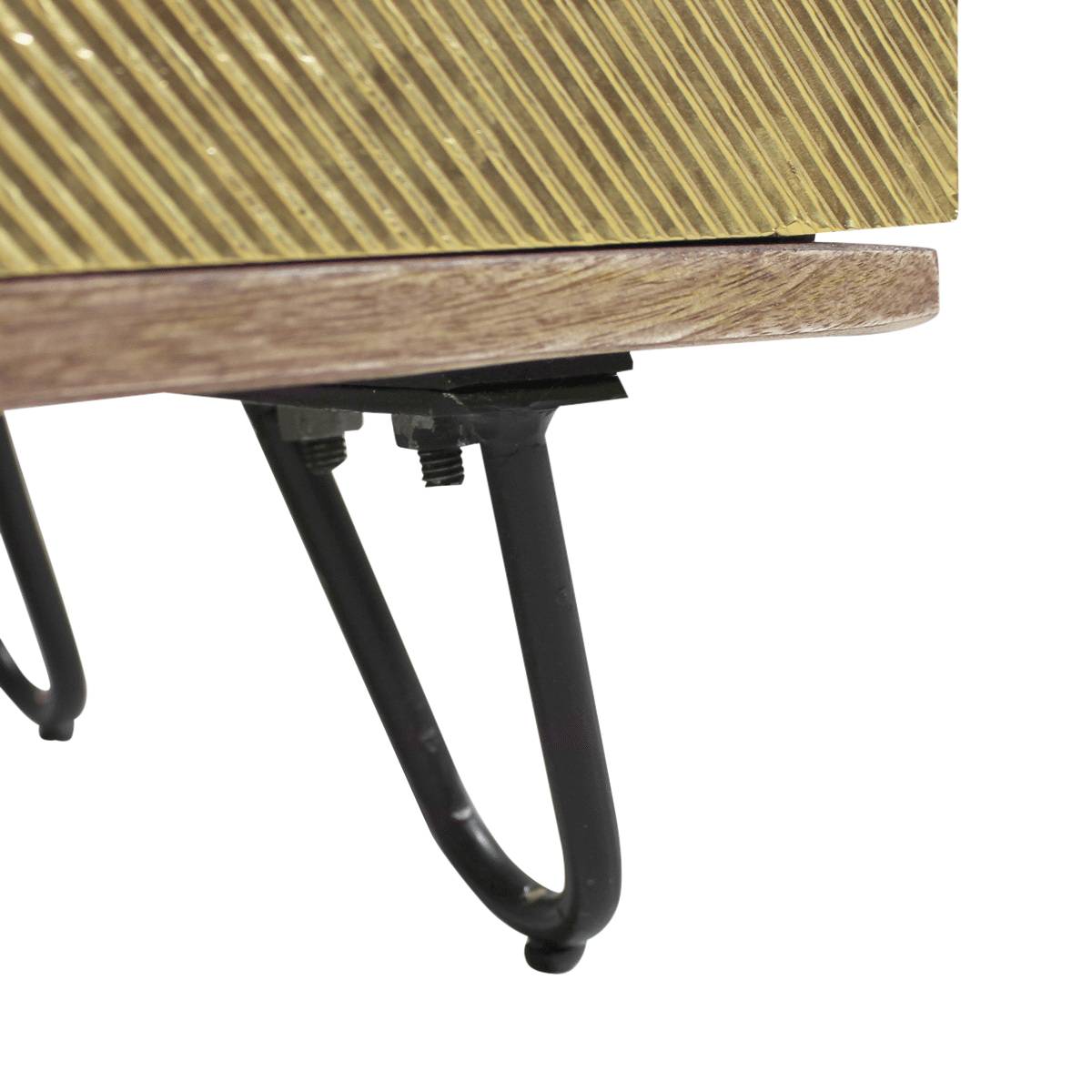 Buffet en bois de manguier GISÈLE jaune, MADE IN MEUBLES