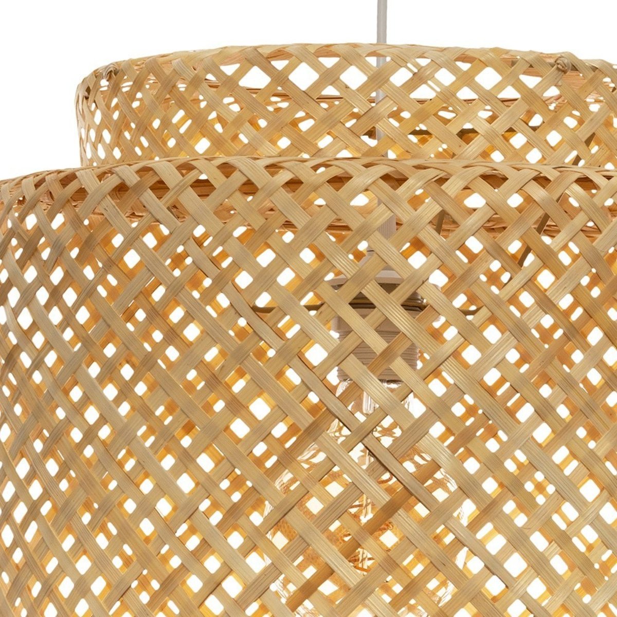 Suspension bambou Liby naturel D40 beige, ATMOSPHERA