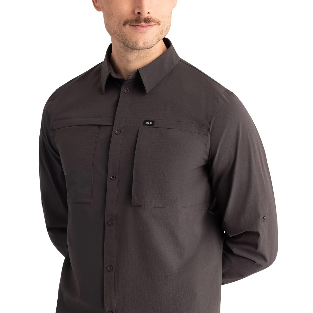 Chemise SANTIAGO DLX gris foncé, TRESPASS