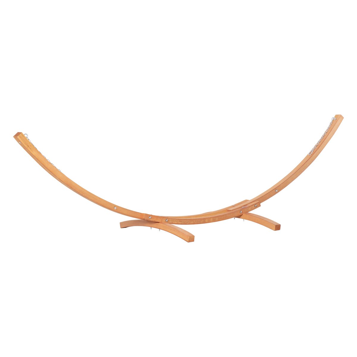 Hamac de jardin 1 place avec support en bois blanc, OUTSUNNY