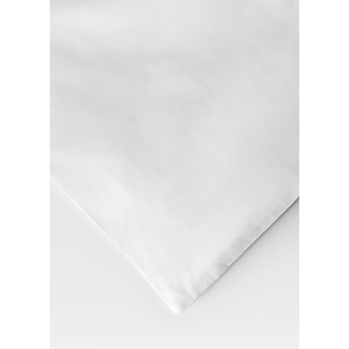 Housse de couette coton satin 600 fils lit 180/200 cm blanc, MANGO HOME