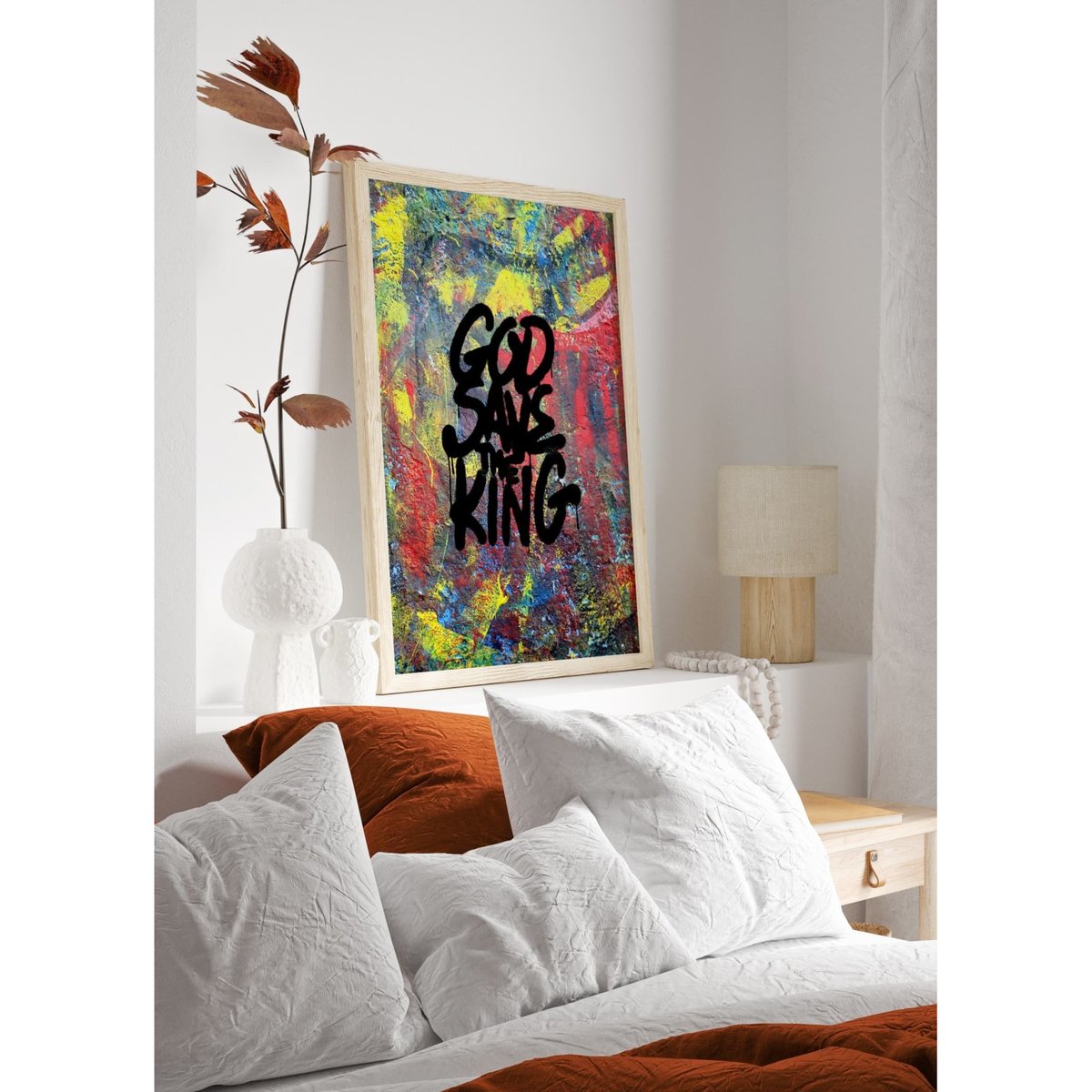 Affiche Motivation God save the King blanc, L'AFFICHERIE