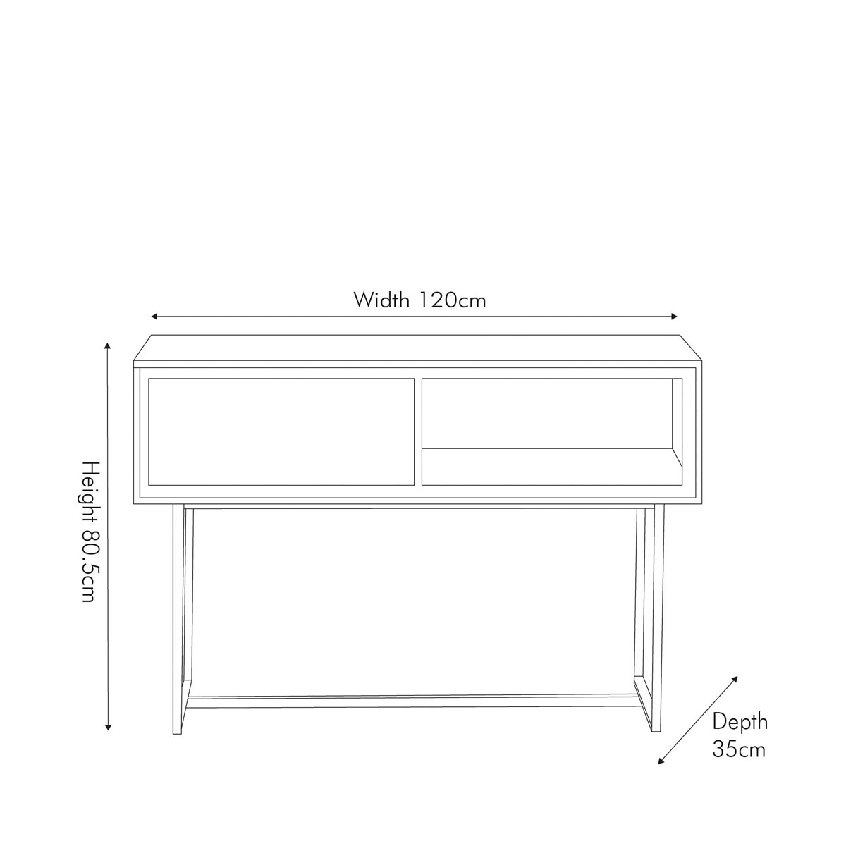 Marea Sand Wash Console Table acacia, ÉDITÉ