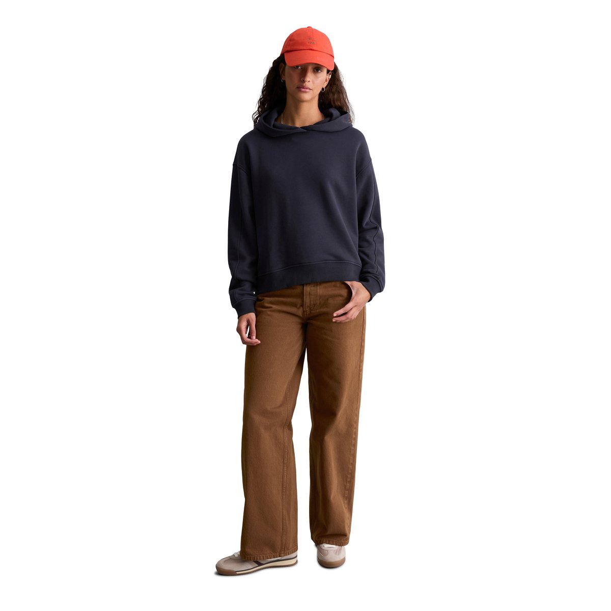 Sweat à capuche coupe classique en mélange de coton bio tout doux bleu, MARC O’POLO DENIM