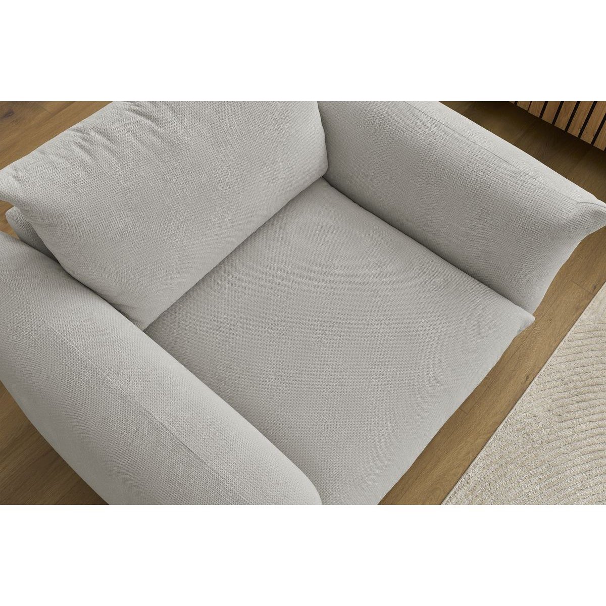 Fauteuil tissu, ERNEST gris clair, BOBOCHIC