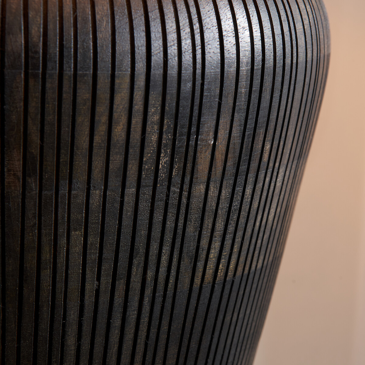 Thompson Textured Wood Table Lamp Base in Black black, ÉDITÉ