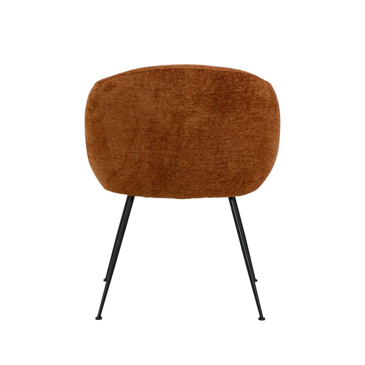 Chaise en tissu et métal SANDY orange, MADE IN MEUBLES