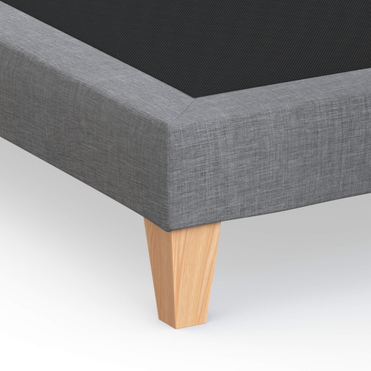 Sommier déco tapissier gris foncé, SOMEO