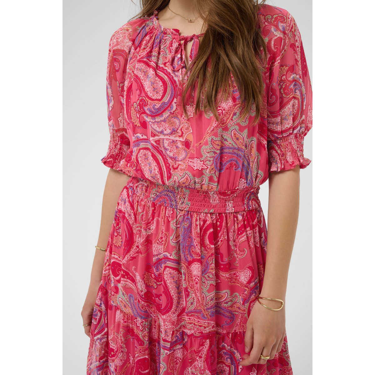 Robe rose cachemire, CREAM