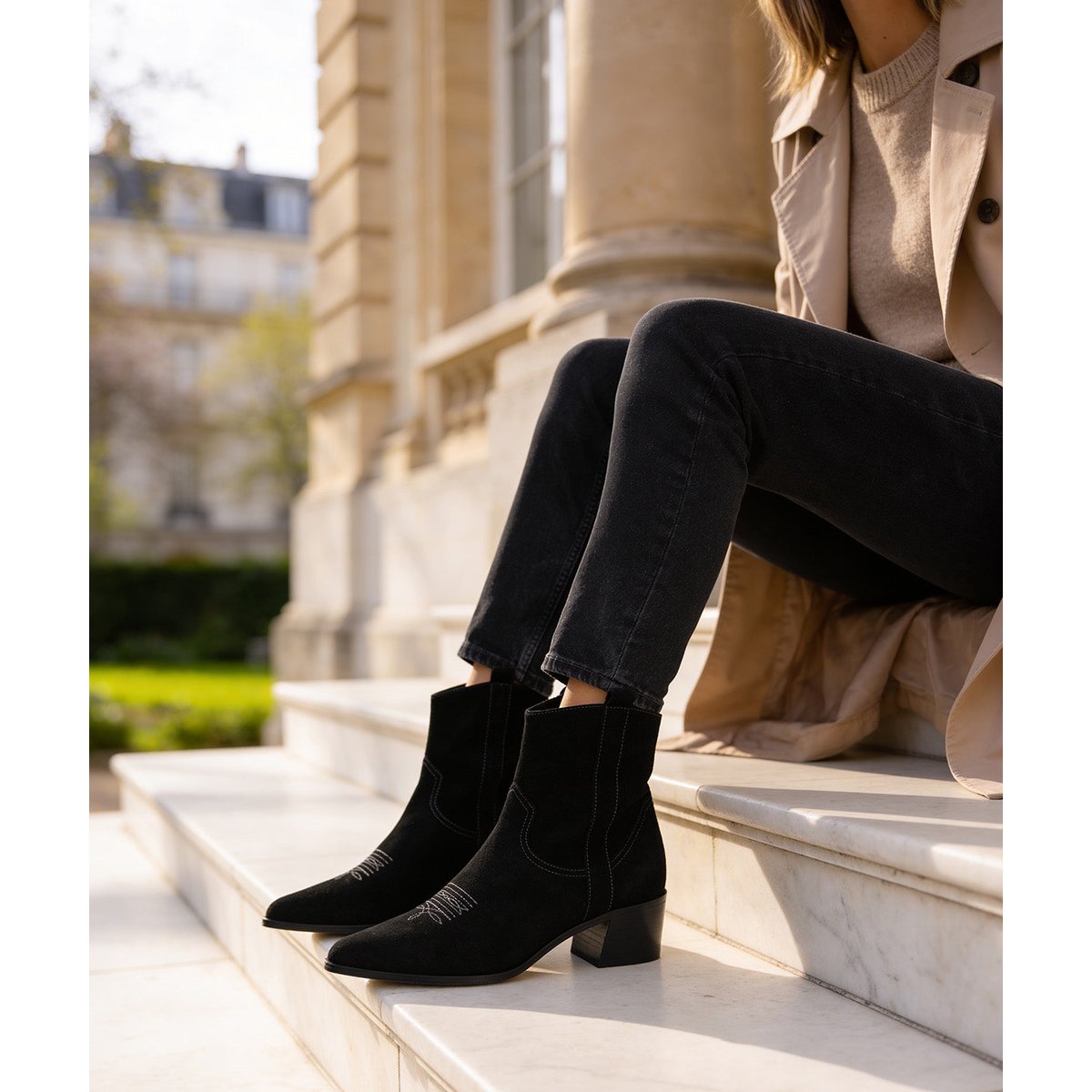Boots Santiags LISE noir, FINSBURY
