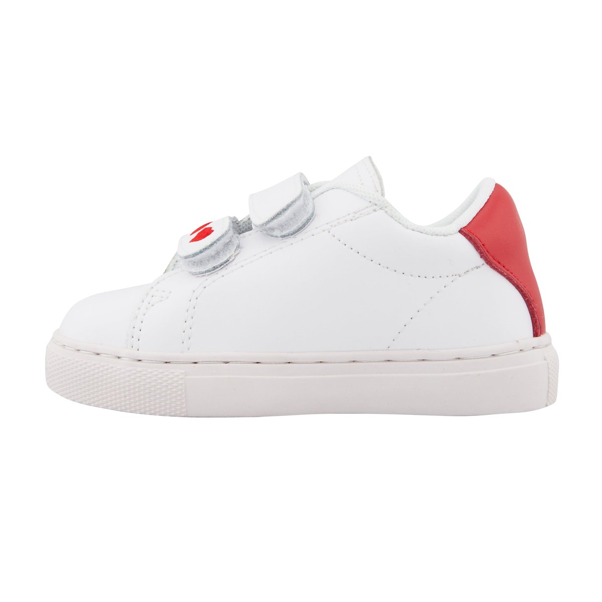 Baskets Enfant En Cuir Mini Edith Amour blanc, BONS BAISERS